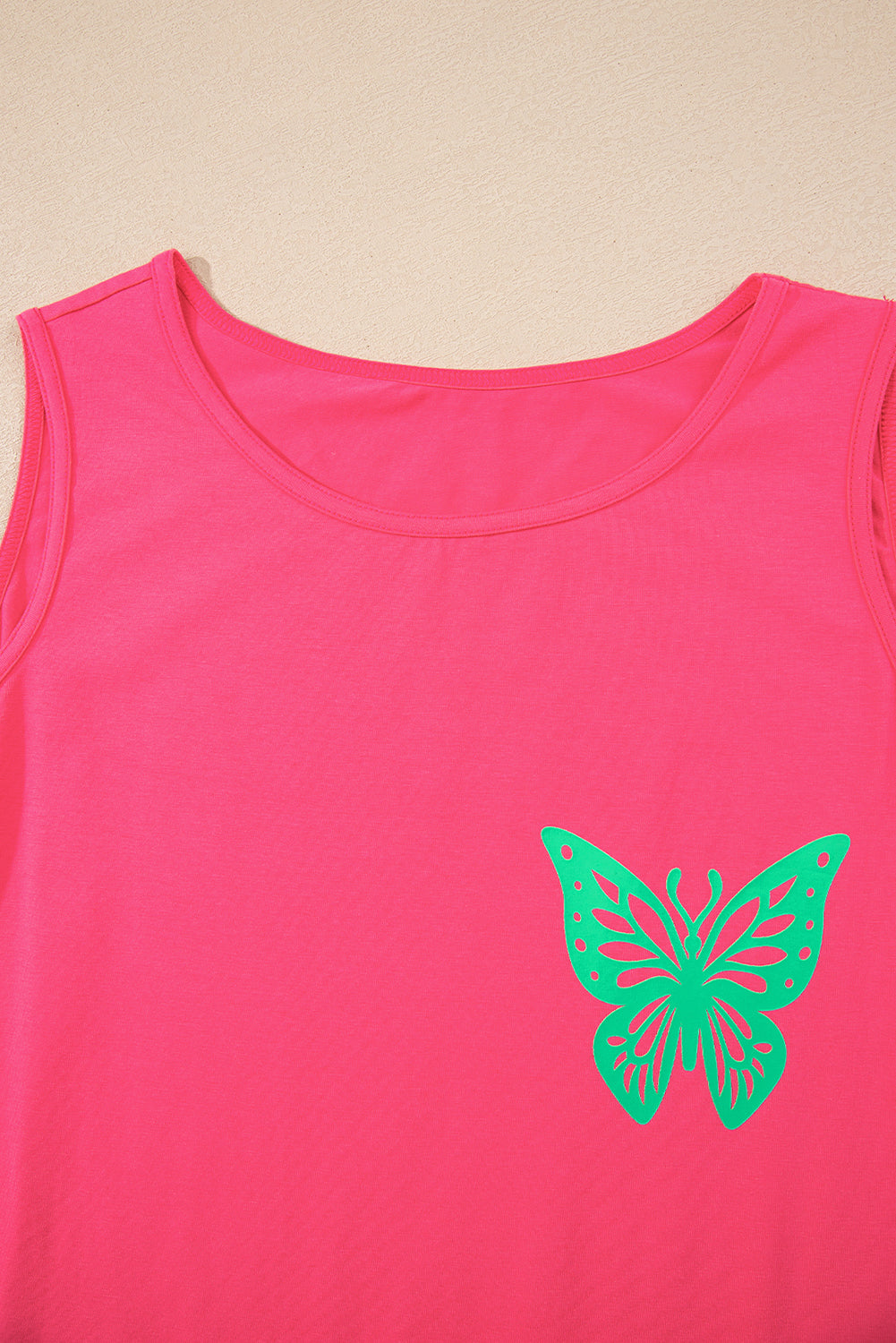 Blue Sun Graphic Casual Tank Top