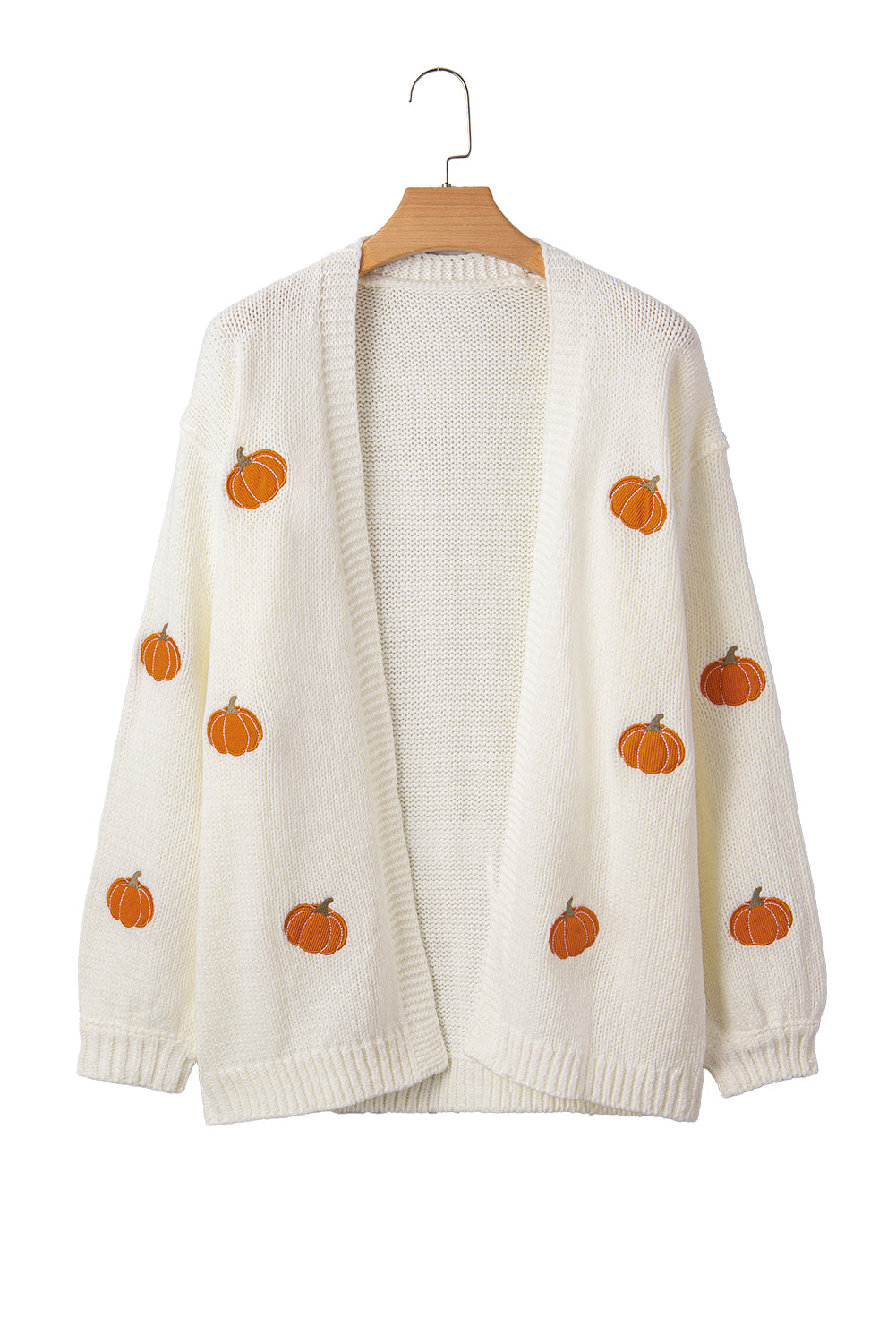 Light Pink Christmas Tree Print Open Front Drop Shoulder Midi Cardigan