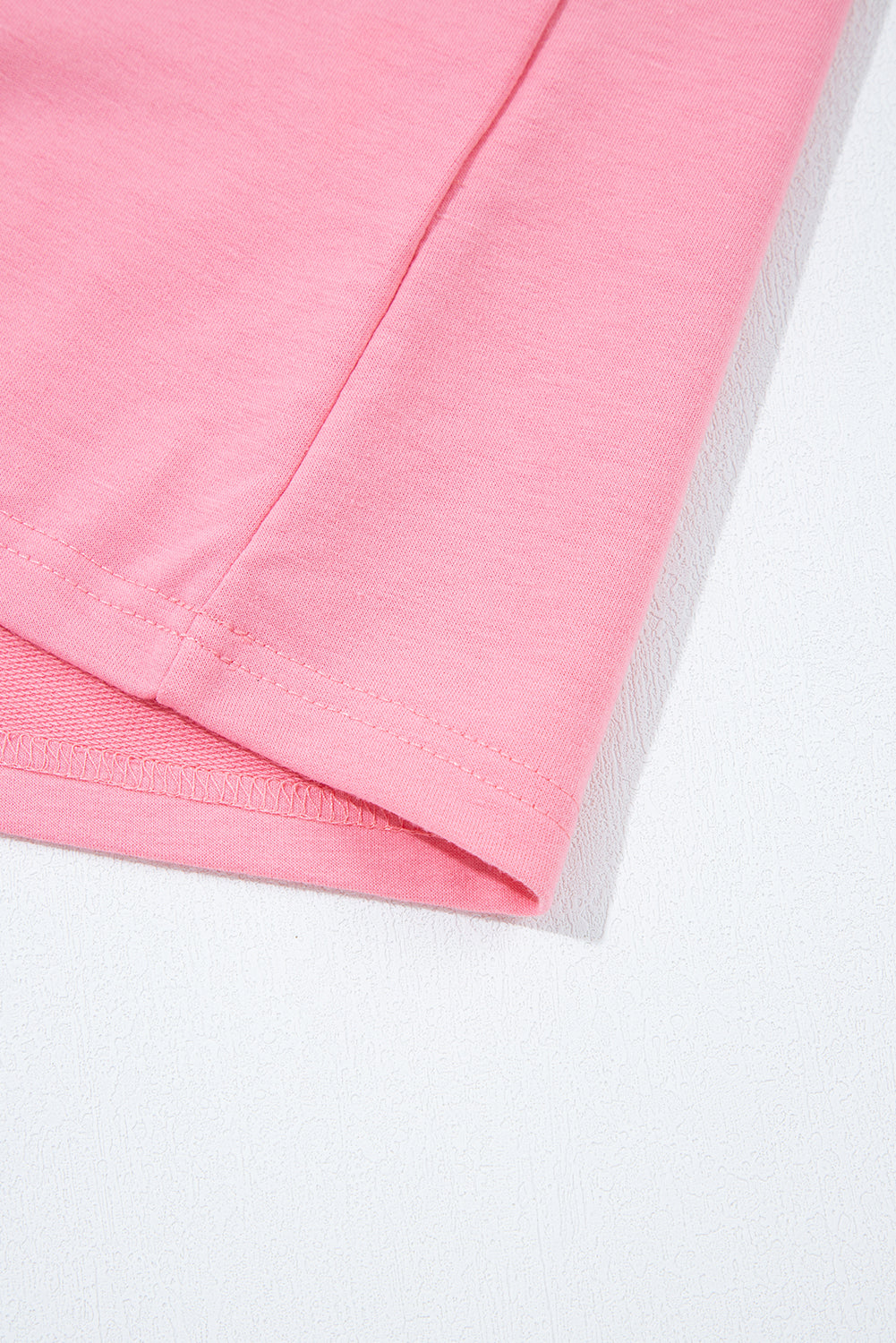 Sachet Pink Drop Shoulder Lace Ruffled Sleeve Patchwork Loose Sweatshirt