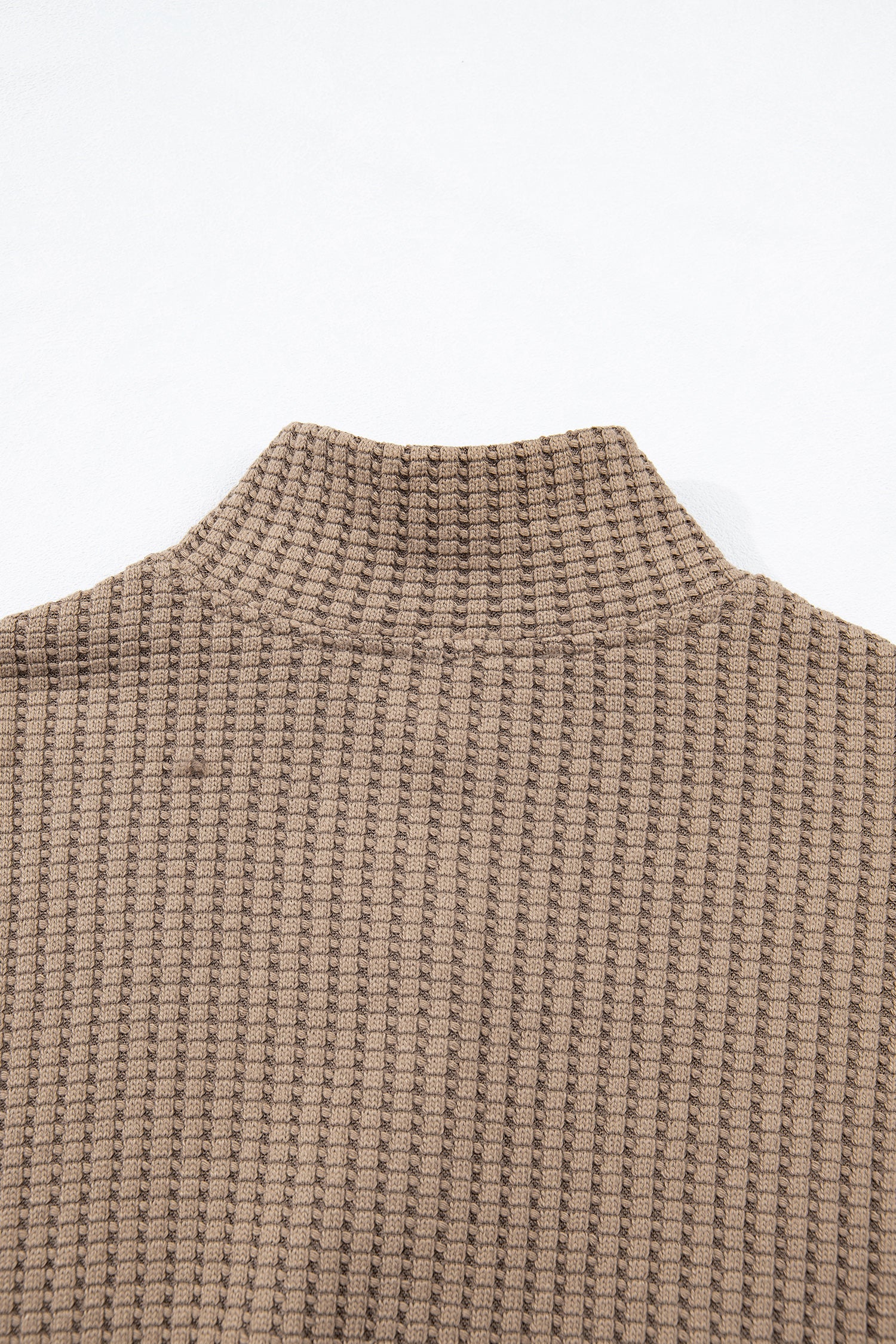 Light Pink Solid Color Textured Snap Button Collared Baggy Top