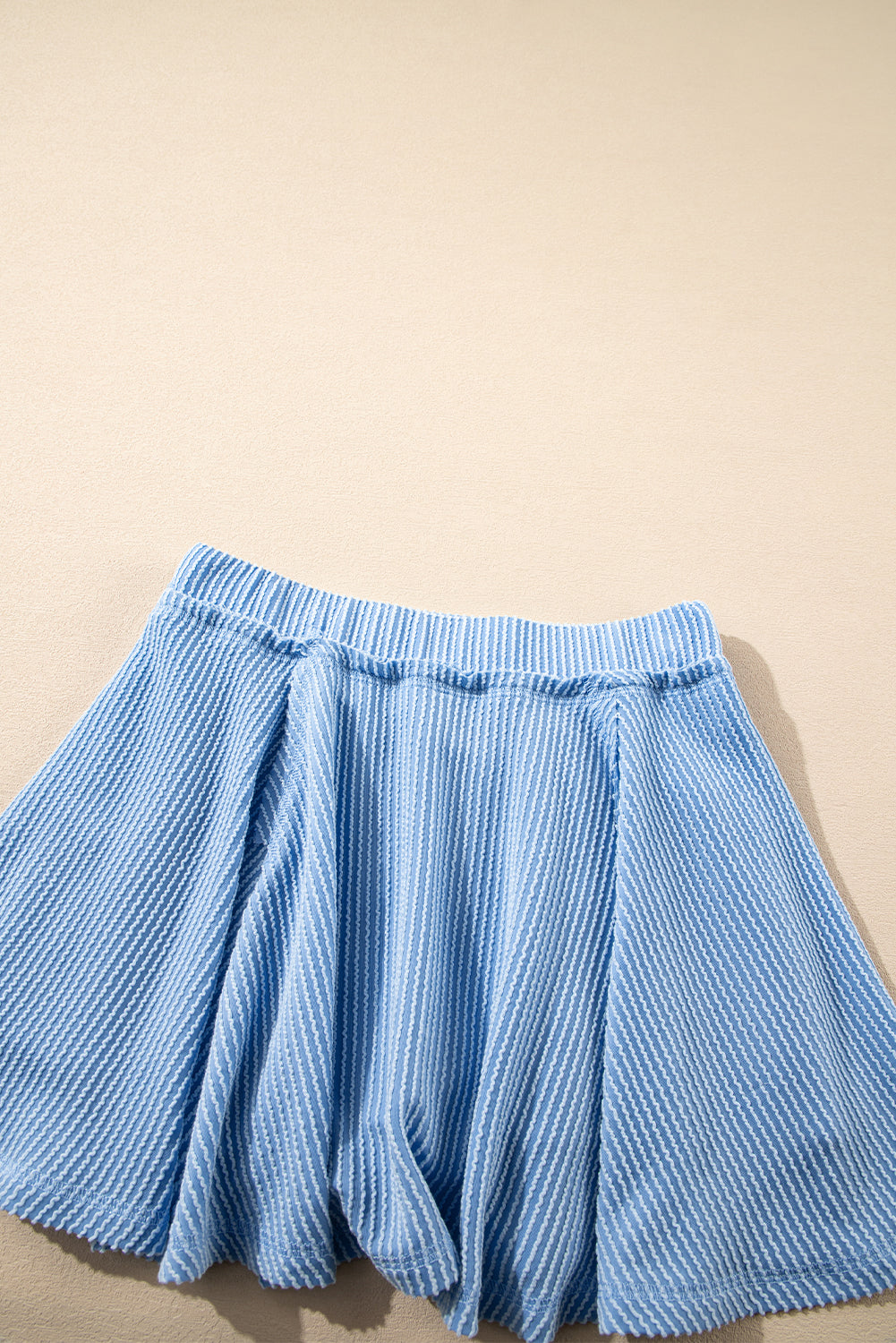 Jet Stream Corded Lantern Sleeve Top High Waist Ruffled Mini Skort Set