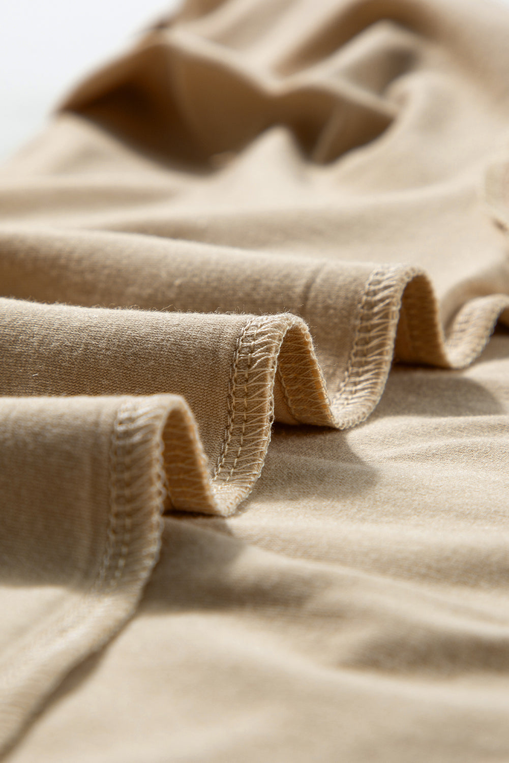 Parchment Raw Seam Patchwork Drop Shoulder Oversize T Shirt
