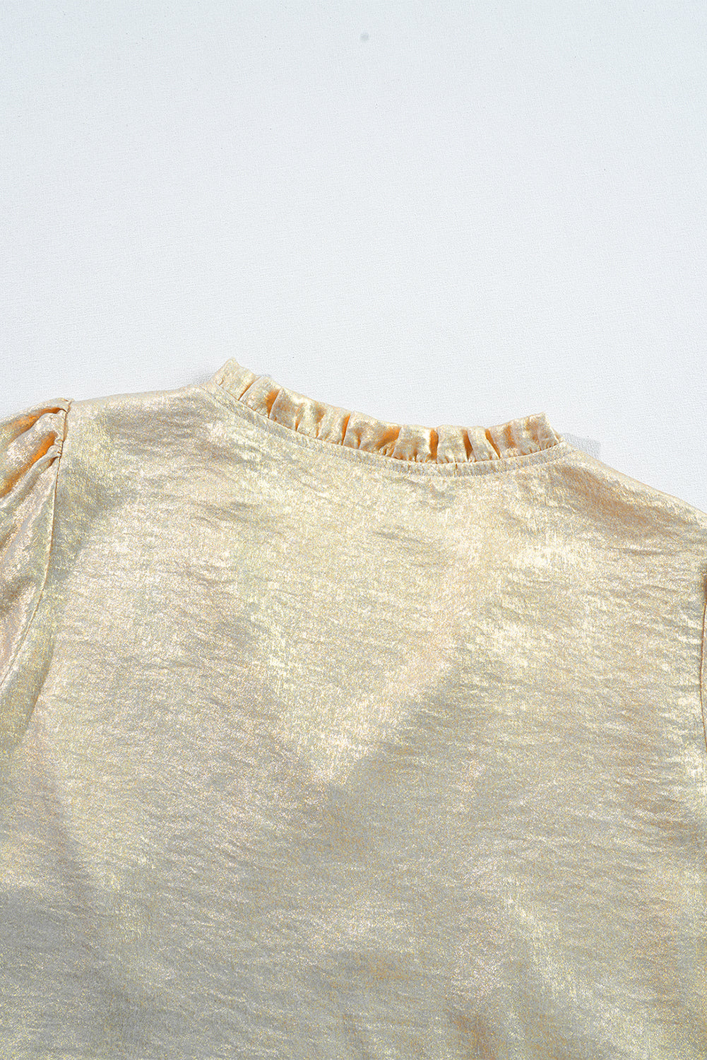 Pale Khaki Metallic Zip up Baseball Jacket