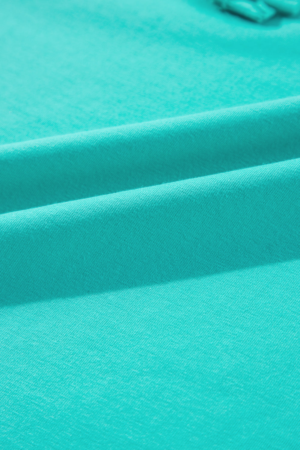 Mint Green Solid Color Half Sleeve Buttons Henley Top