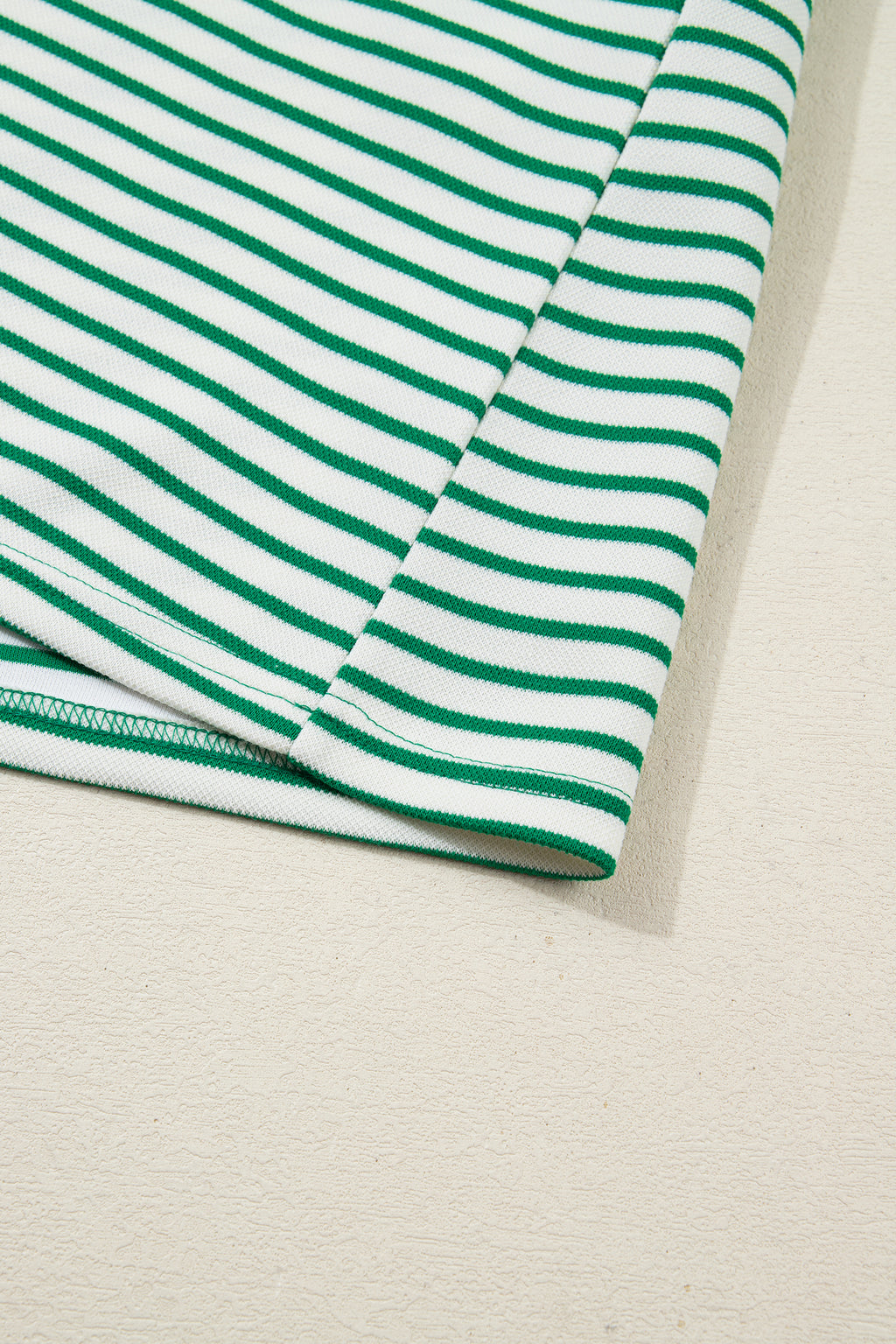 Green Stripe Magic St Patricks Day Sequin Graphic Zip Polo Tee Dress