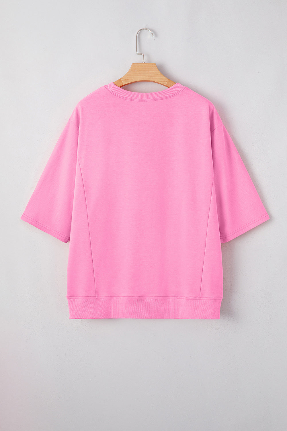 Pink Flower Patch Mineral Washed Terry Knit Cropped Wide Leg Pants