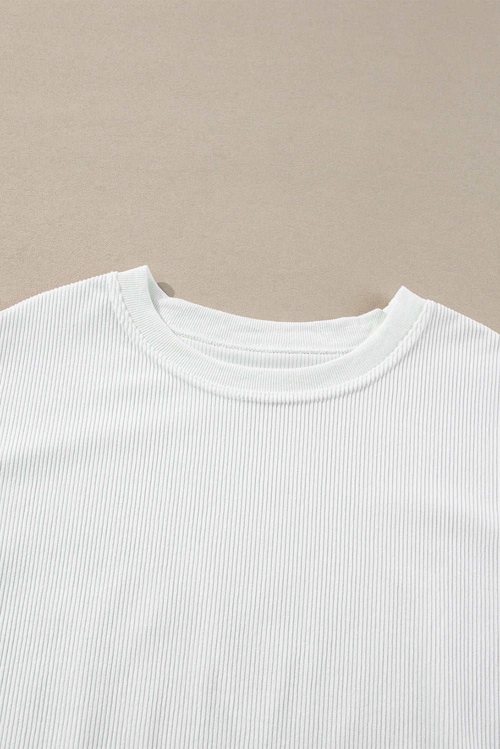 Grass Green Ribbed Corded Oversized Sweatshirt