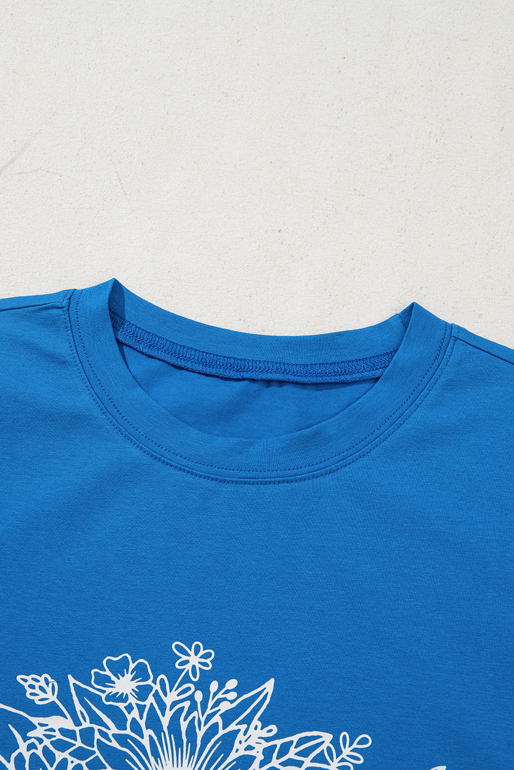 Blue Sunflower Boots Graphic Western Fashion T Shirt