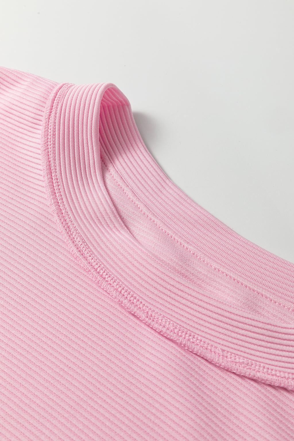 Lavendula Horizontal Ribbed Exposed Seam Detail Drop Shoulder Baggy Pullover