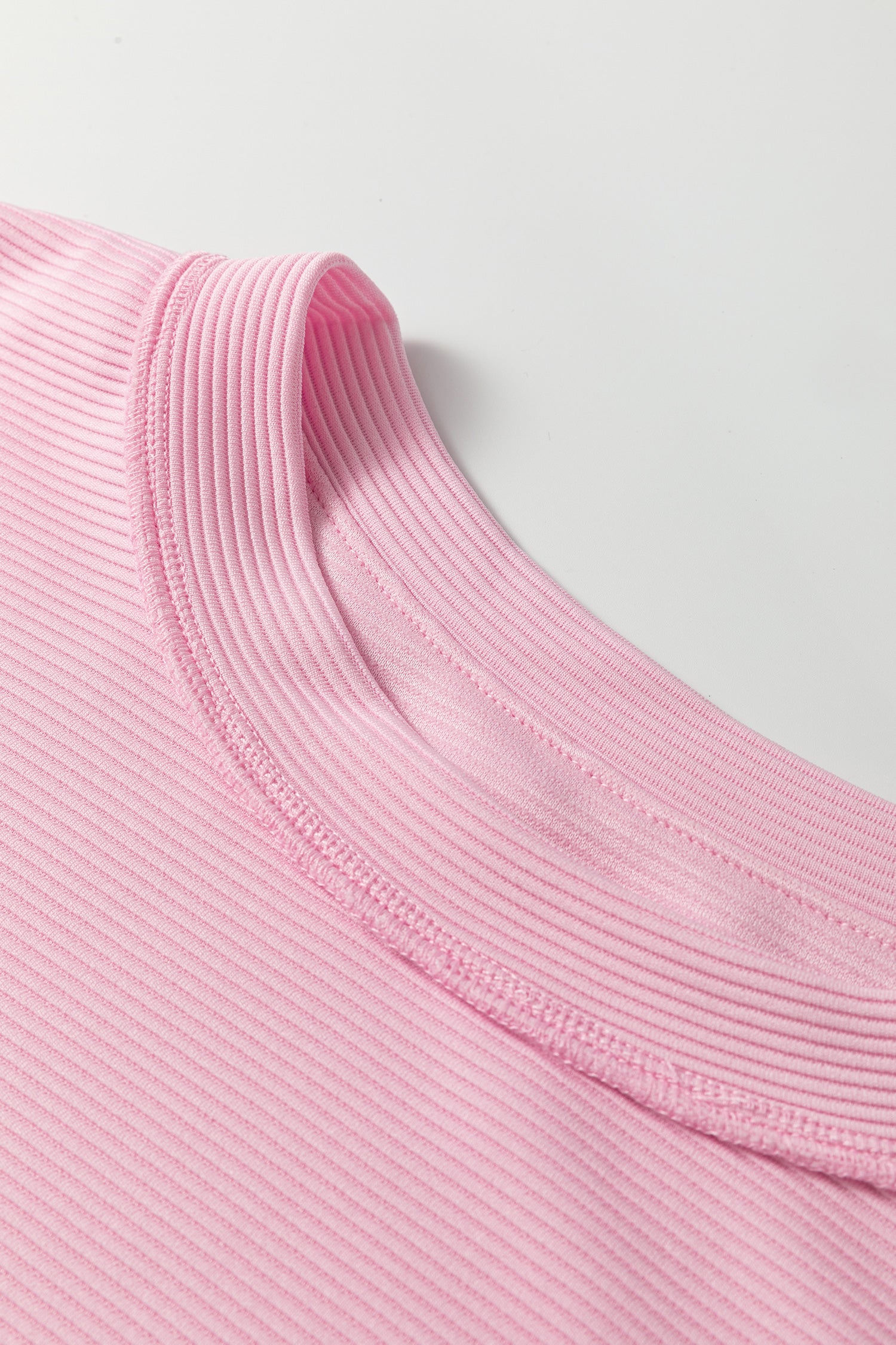 Lavendula Horizontal Ribbed Exposed Seam Detail Drop Shoulder Baggy Pullover