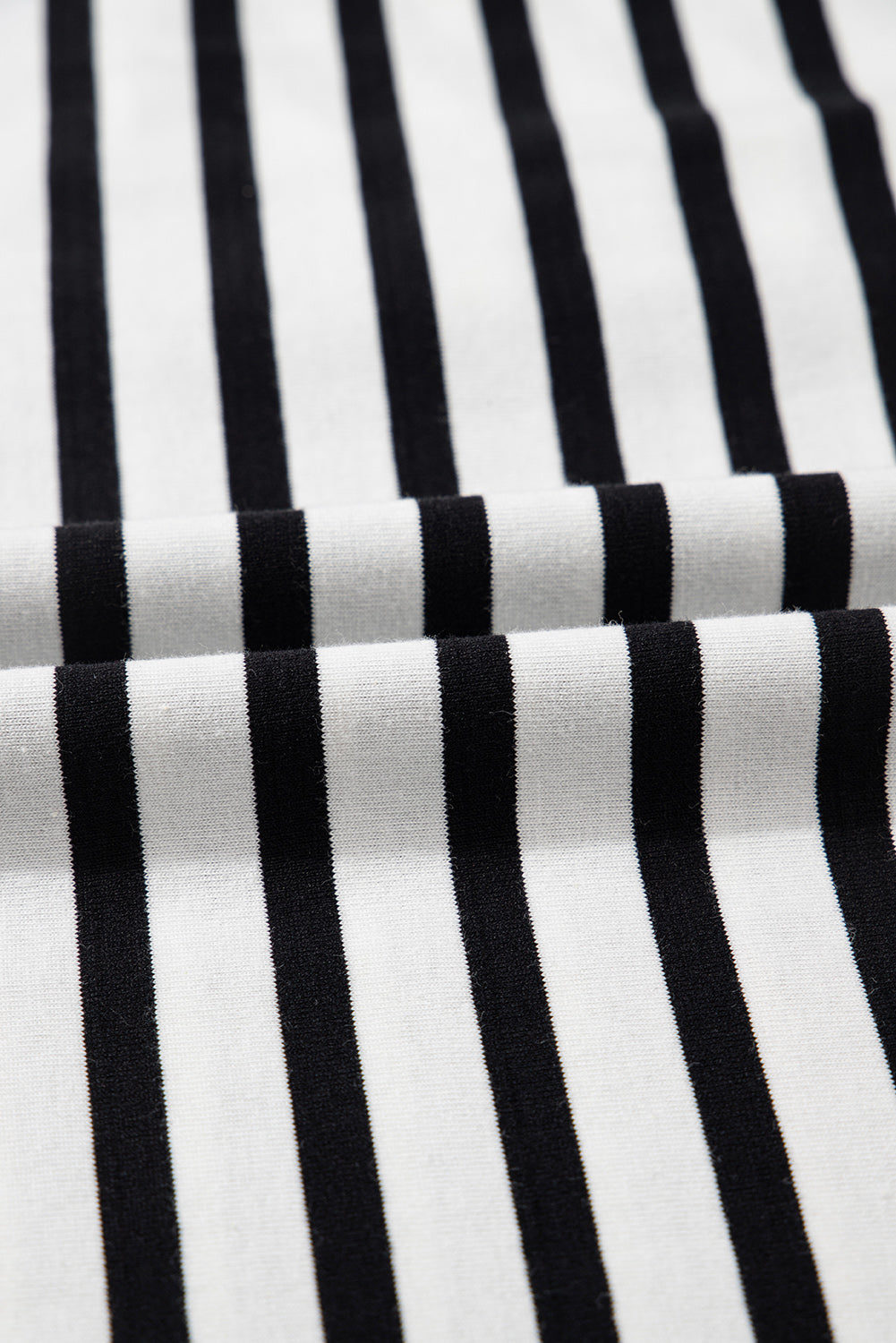 Black Stripe Contrast V Neck Collared Puff Sleeve T Shirt Mini Dress with Pockets