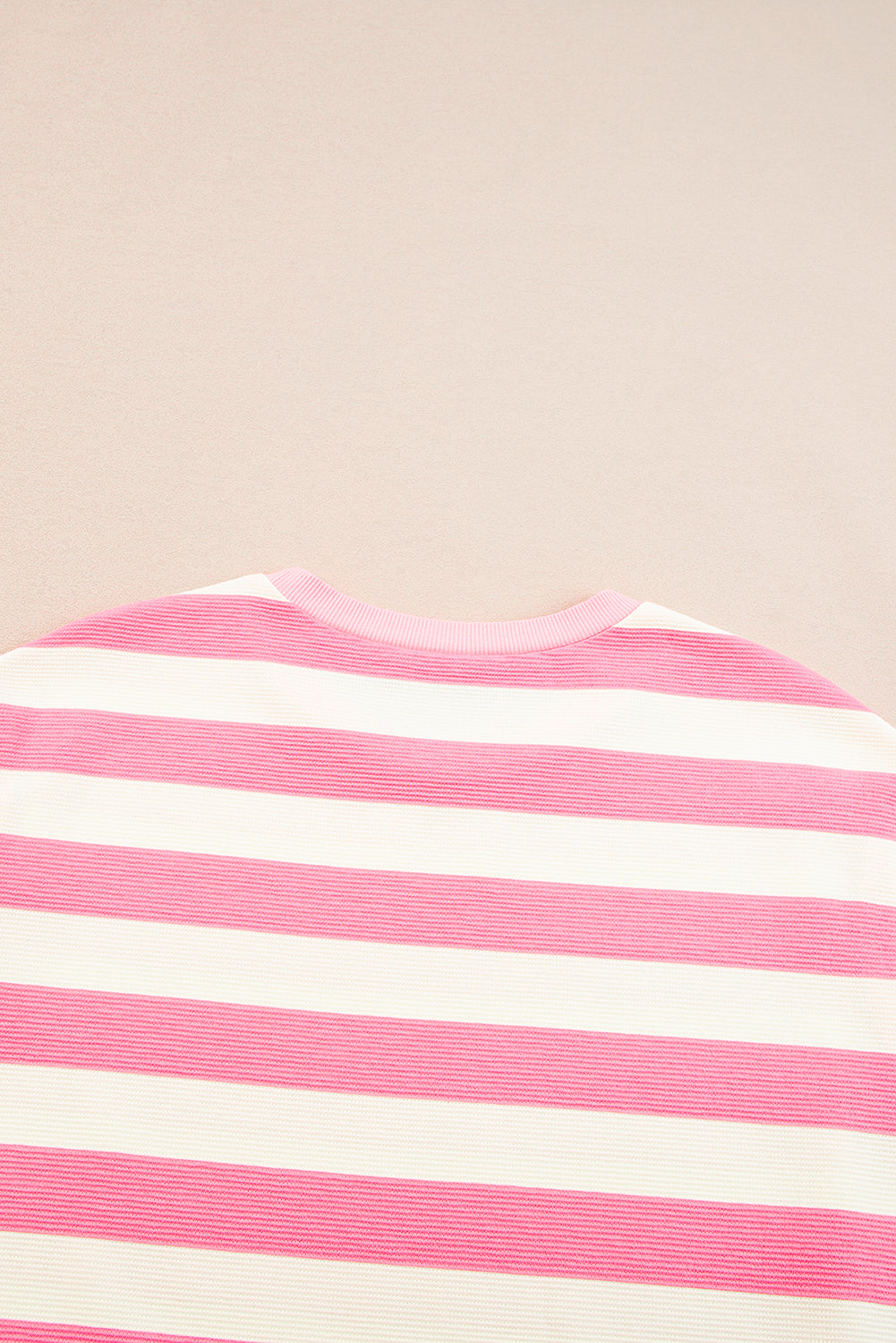 Pink Stripe Cap Sleeve Shift T Shirt Dress