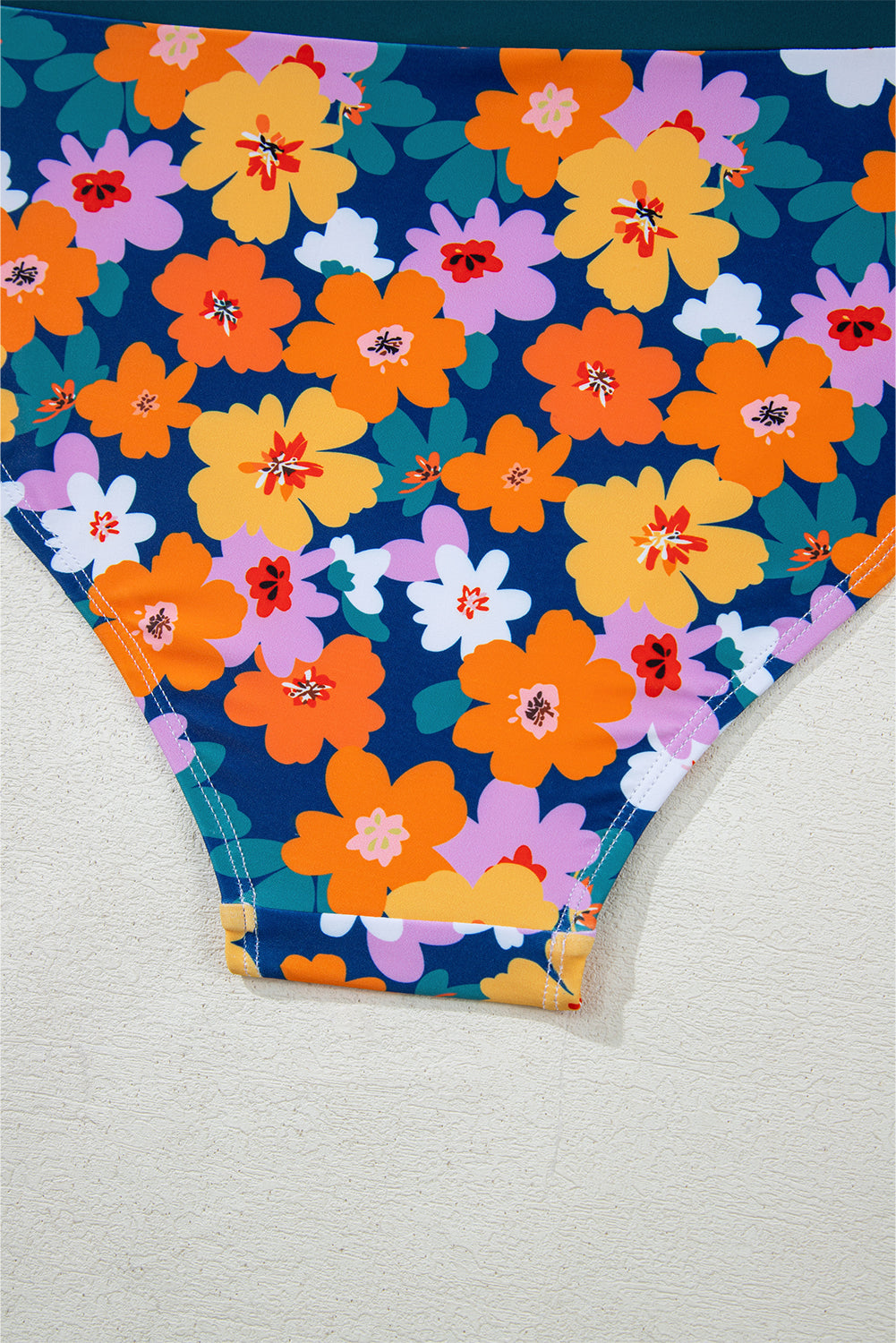 Dearlove Green Floral Print Racerback Cutout High Waist 2pcs Bikini