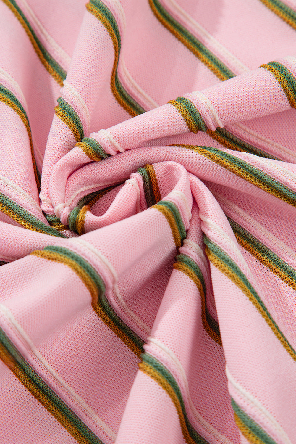 Pink Stripe Wide Short Sleeve Tee and Short Set