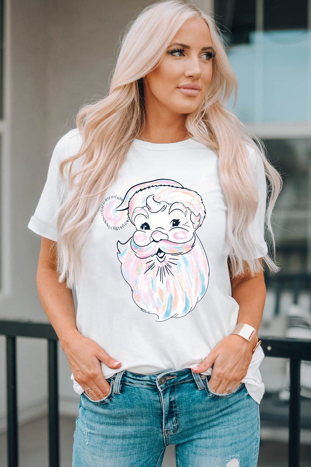 White Harvest Pumpkin Graphic Thanksgiving Tee