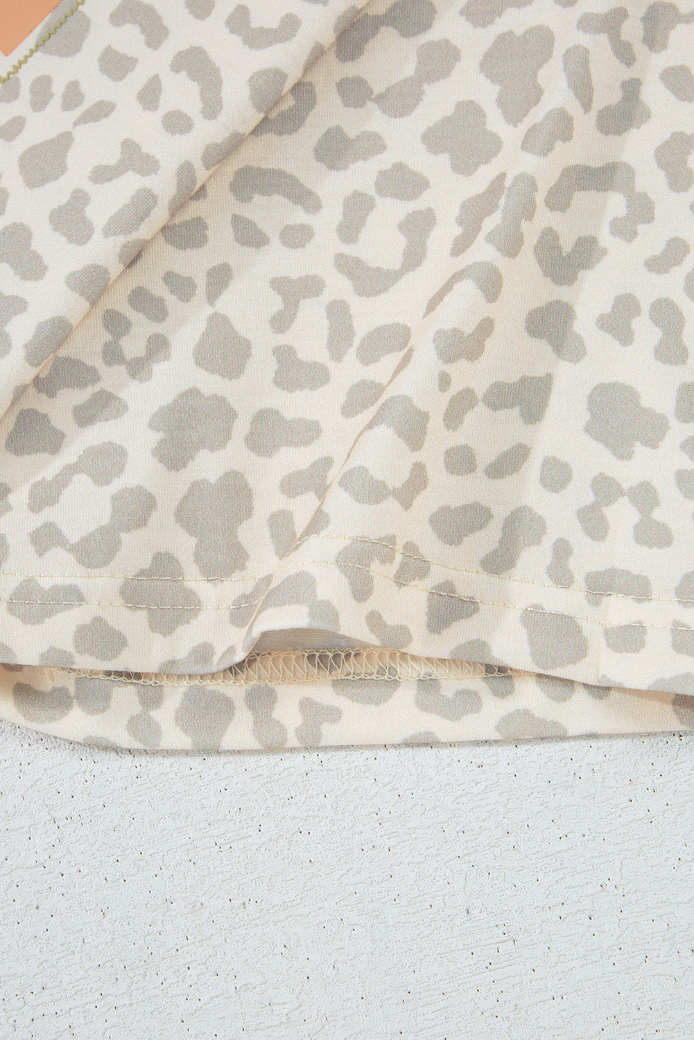 Yellow MAMA Letter Graphic Leopard Loose Tee