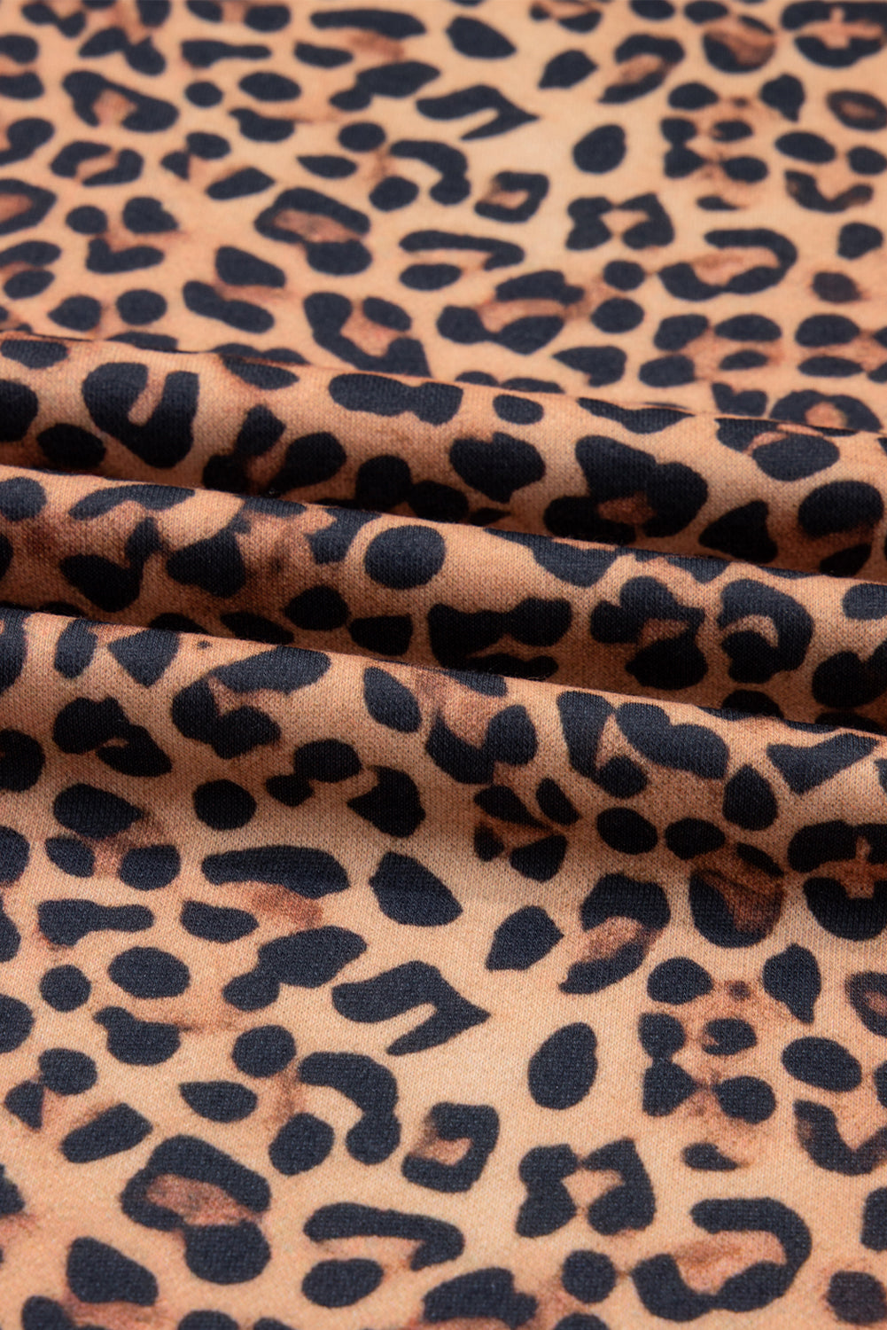 Khaki Leopard Pullover and Pants 2pcs Outfit with Bow Embroidery