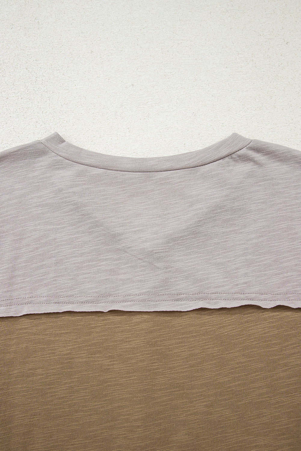 Light Blue Flower Patched Exposed Seam Bracelet Sleeve Oversized T Shirt