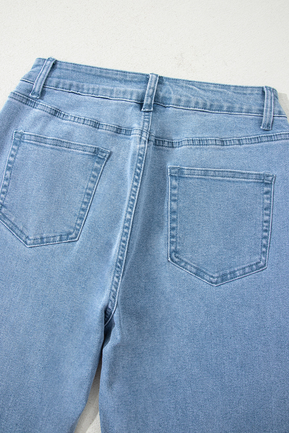 Peach Blossom Acid Washed High Rise Cropped Wide Leg Jeans