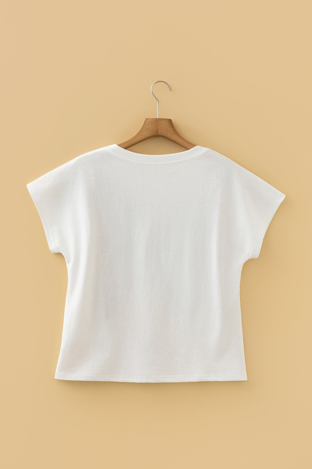Pink Leopard Bow Embroidered Cotton Round Neck T Shirt