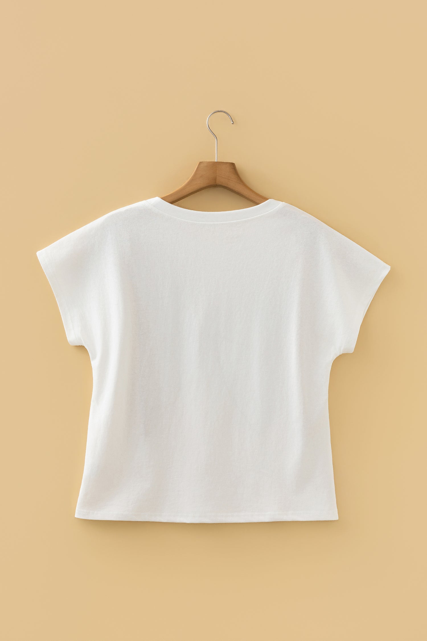 Pink Leopard Bow Embroidered Cotton Round Neck T Shirt