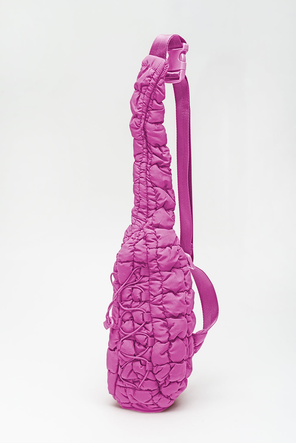 Wisteria Marshmallow Quilted Drawstring Decor Sling Bag