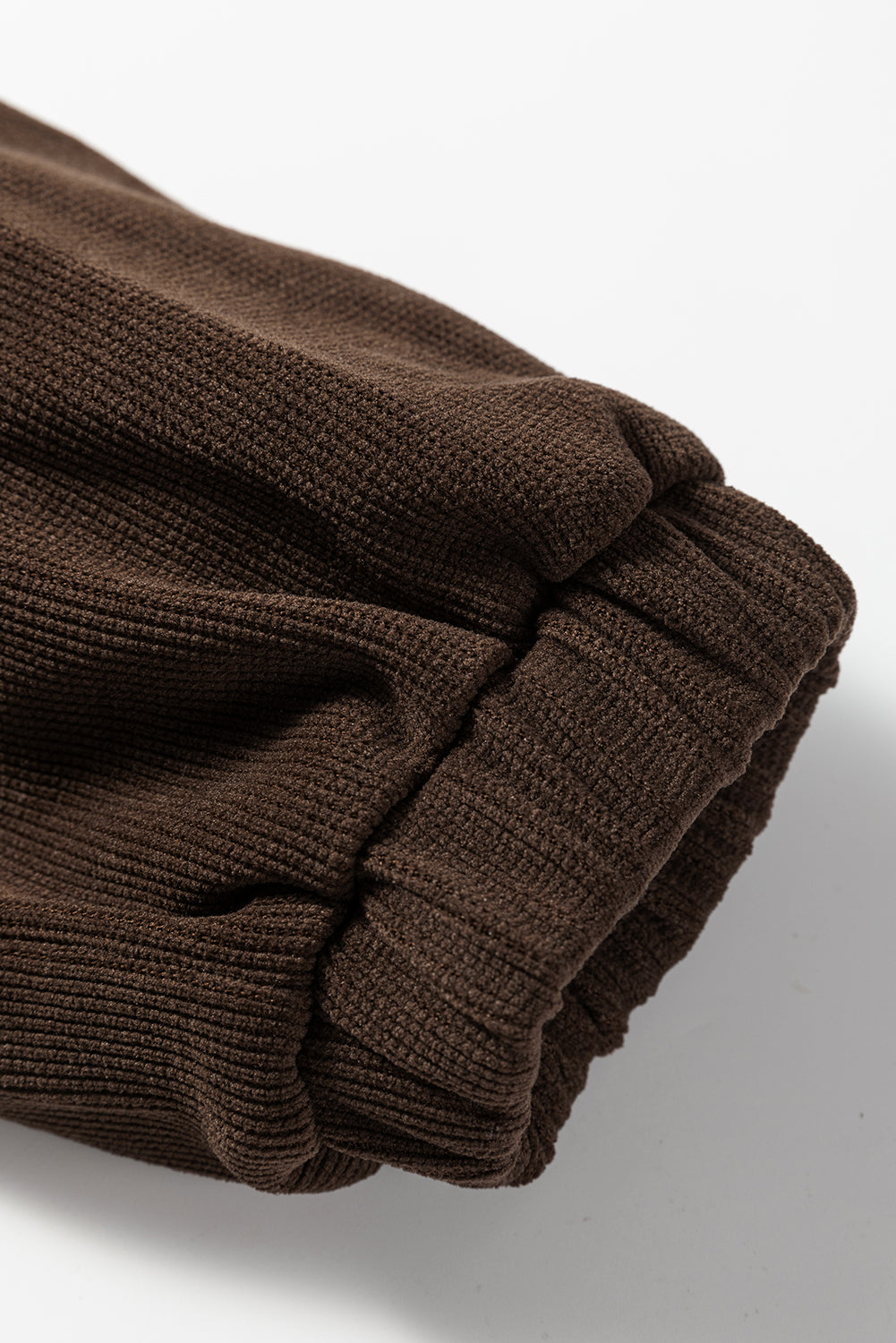 Jet Stream Solid Color Textured Knit Drop Shoulder Pullover Drawstring Shorts Set