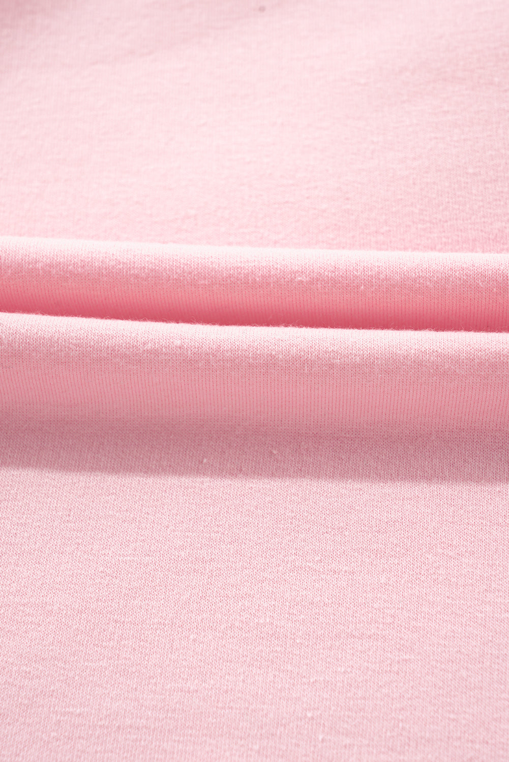 Gossamer Pink Color Block Half Buttoned Ruffled Short Sleeve T Shirt