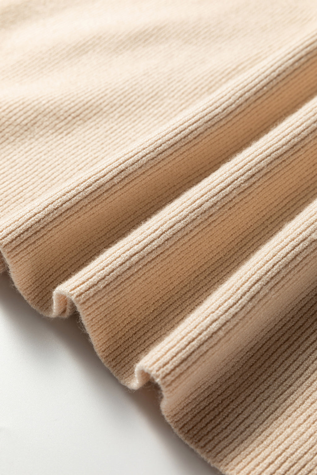Green Color Block Plain Ribbed Knit Baggy Sweater
