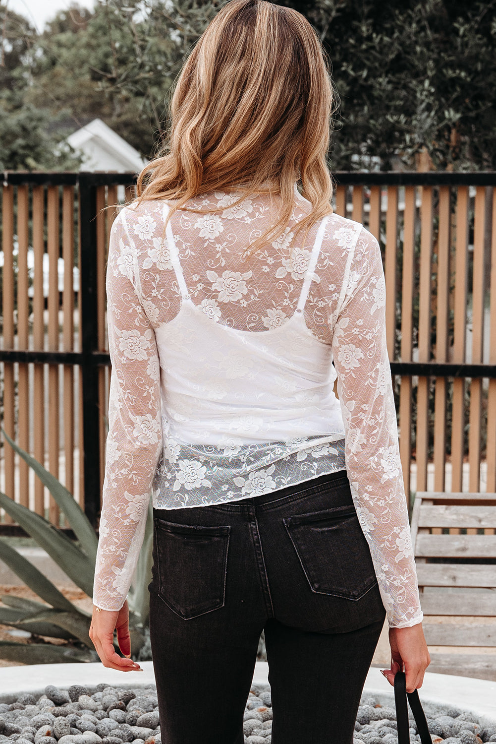 Black Floral Lace Mesh Short Sleeve Sheer Top
