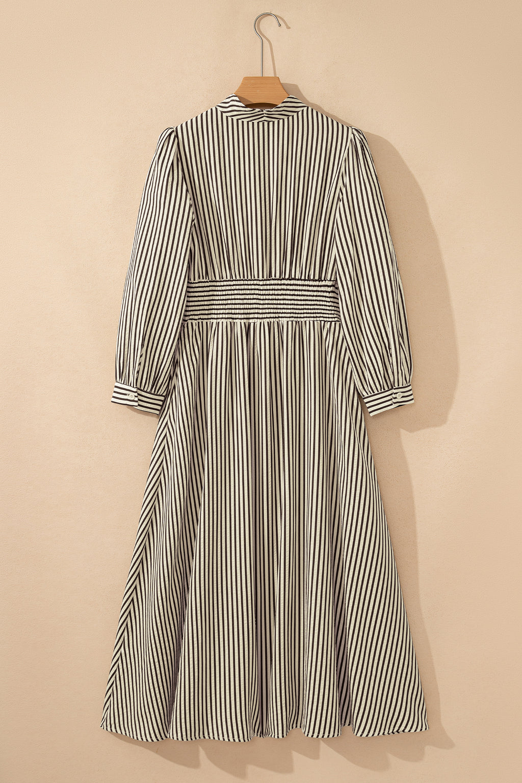 Coffee Plaid Print Full Zipper Cinched Waist Fit Flare Sleeveless Maxi Dress