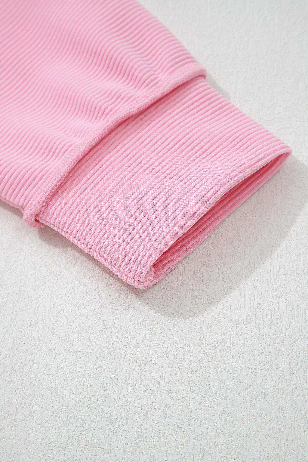 Lavendula Horizontal Ribbed Exposed Seam Detail Drop Shoulder Baggy Pullover