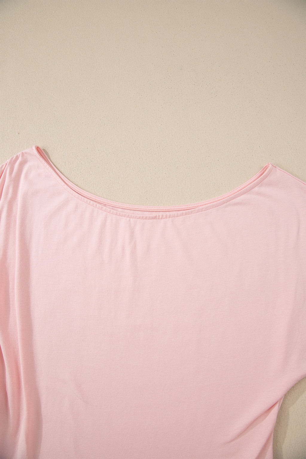 Coffee Plus Size Solid Color Asymmetric Neck Short Sleeve Blouse