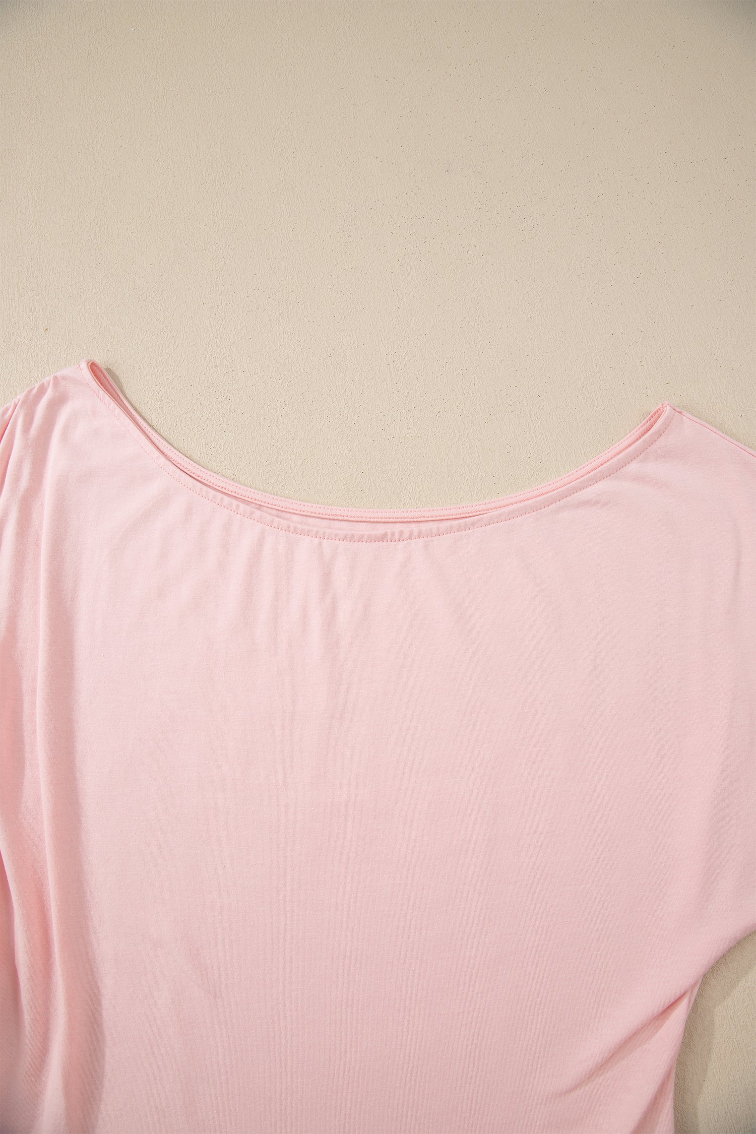 Coffee Plus Size Solid Color Asymmetric Neck Short Sleeve Blouse