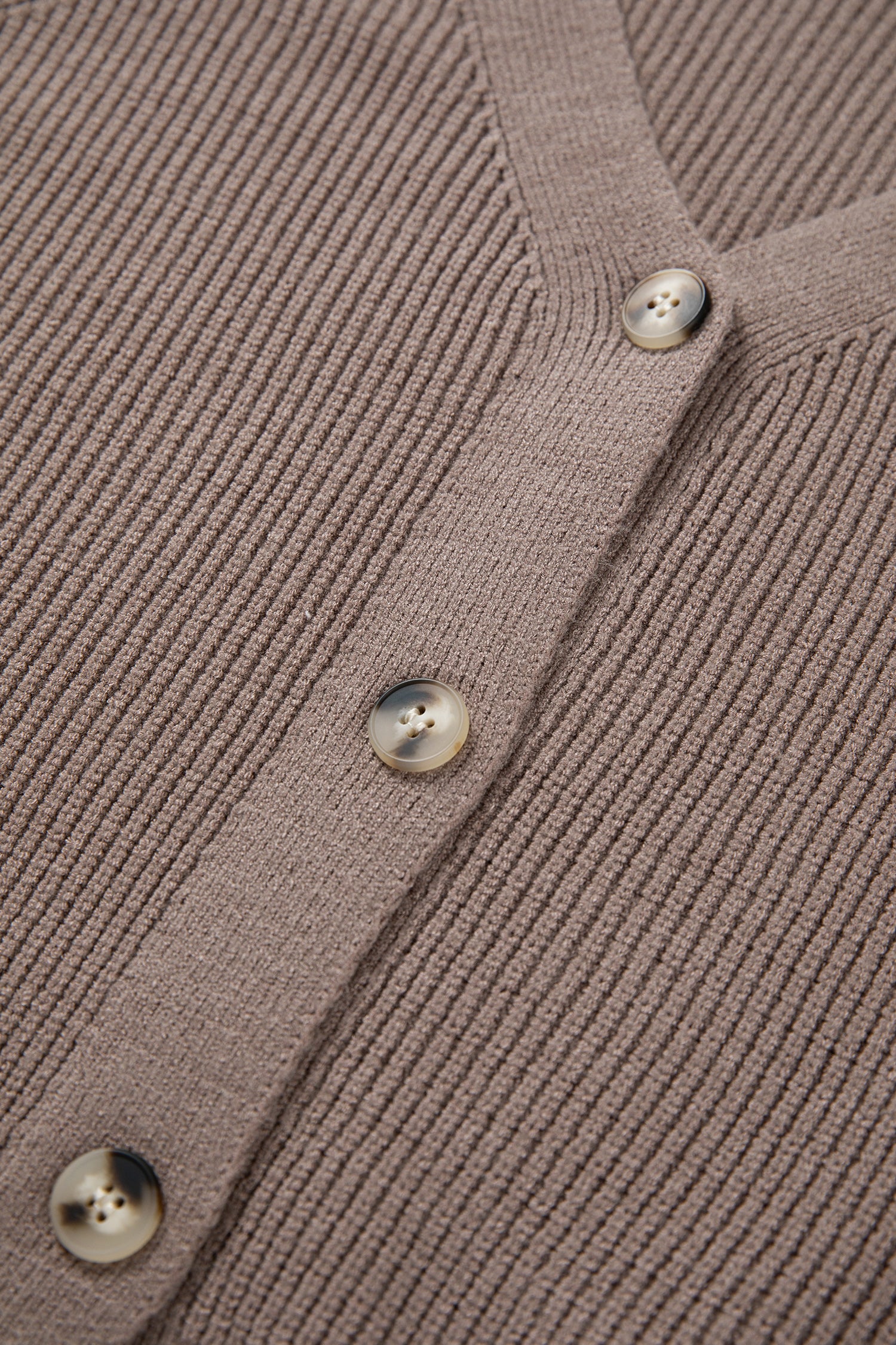 Light Pink Mixed Texture Knit Button V Neck Sweater Cardigan