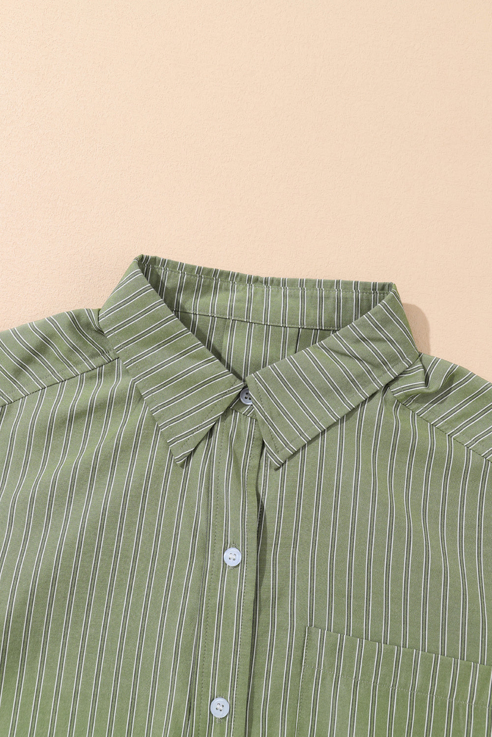 Blue Stripe Button Up Oversized Casual Shirt