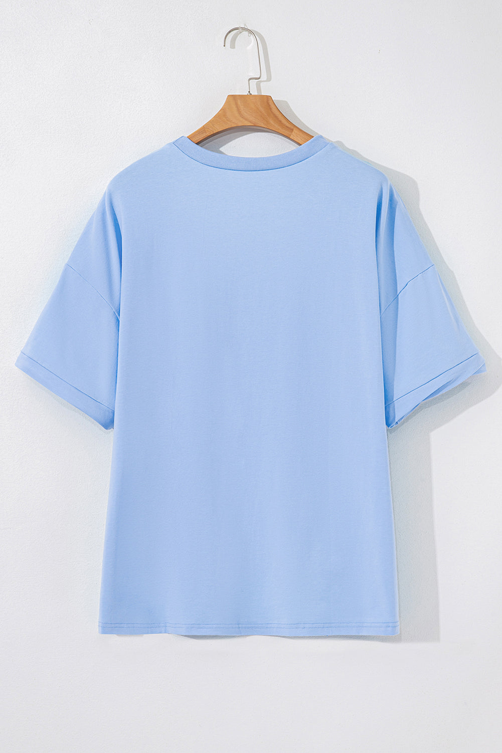 Myosotis July 4th Stars and Striped Bow Print Oversize Tee