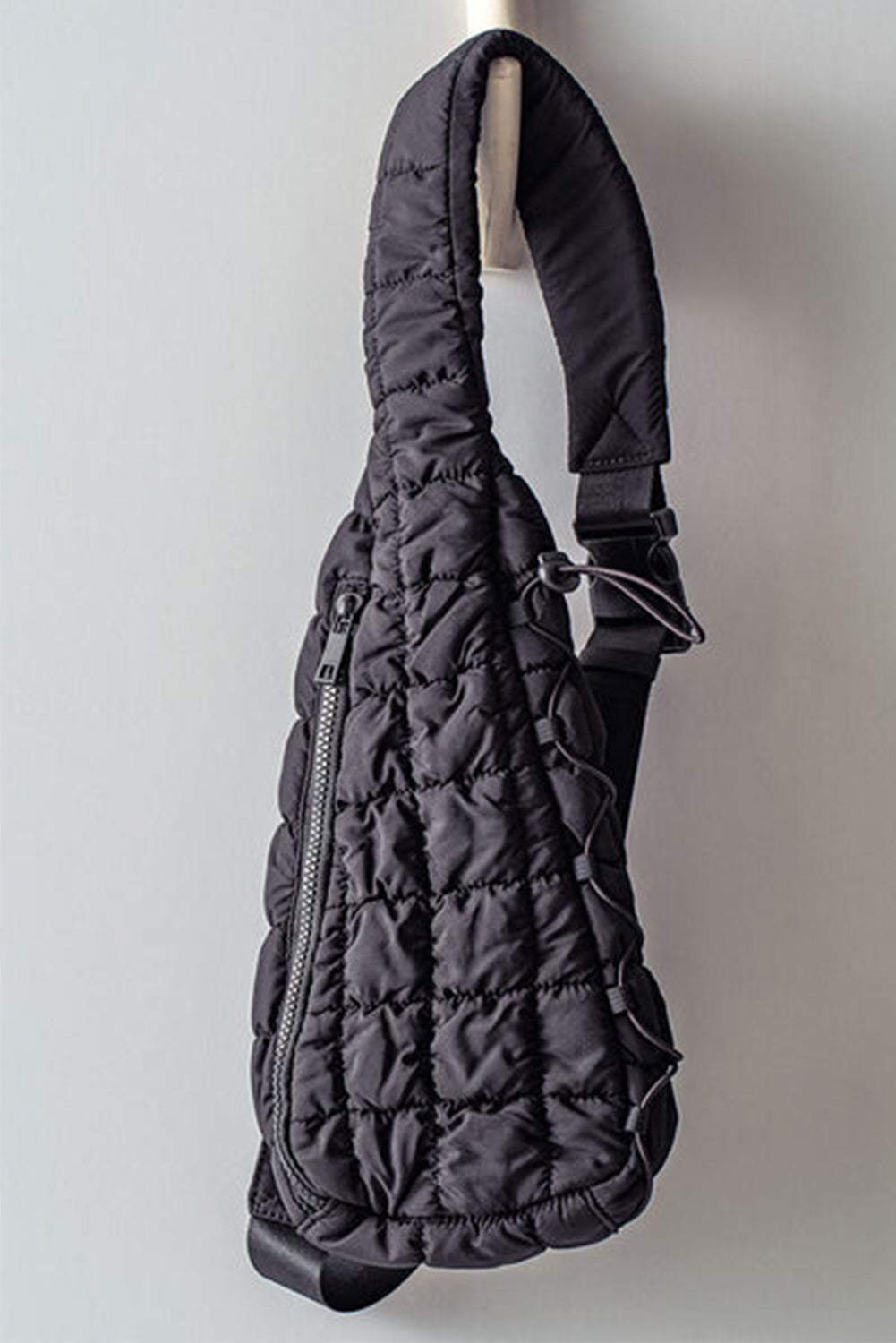 Wisteria Marshmallow Quilted Drawstring Decor Sling Bag
