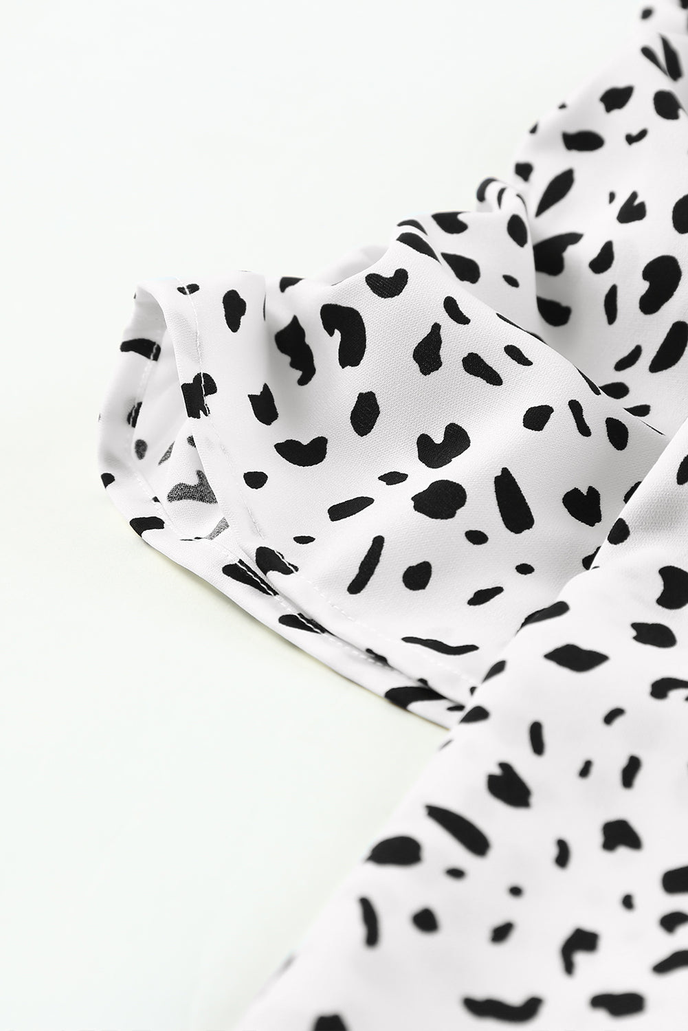 Brown Ruffle Wide Leg Dalmatian Palazzo Pants