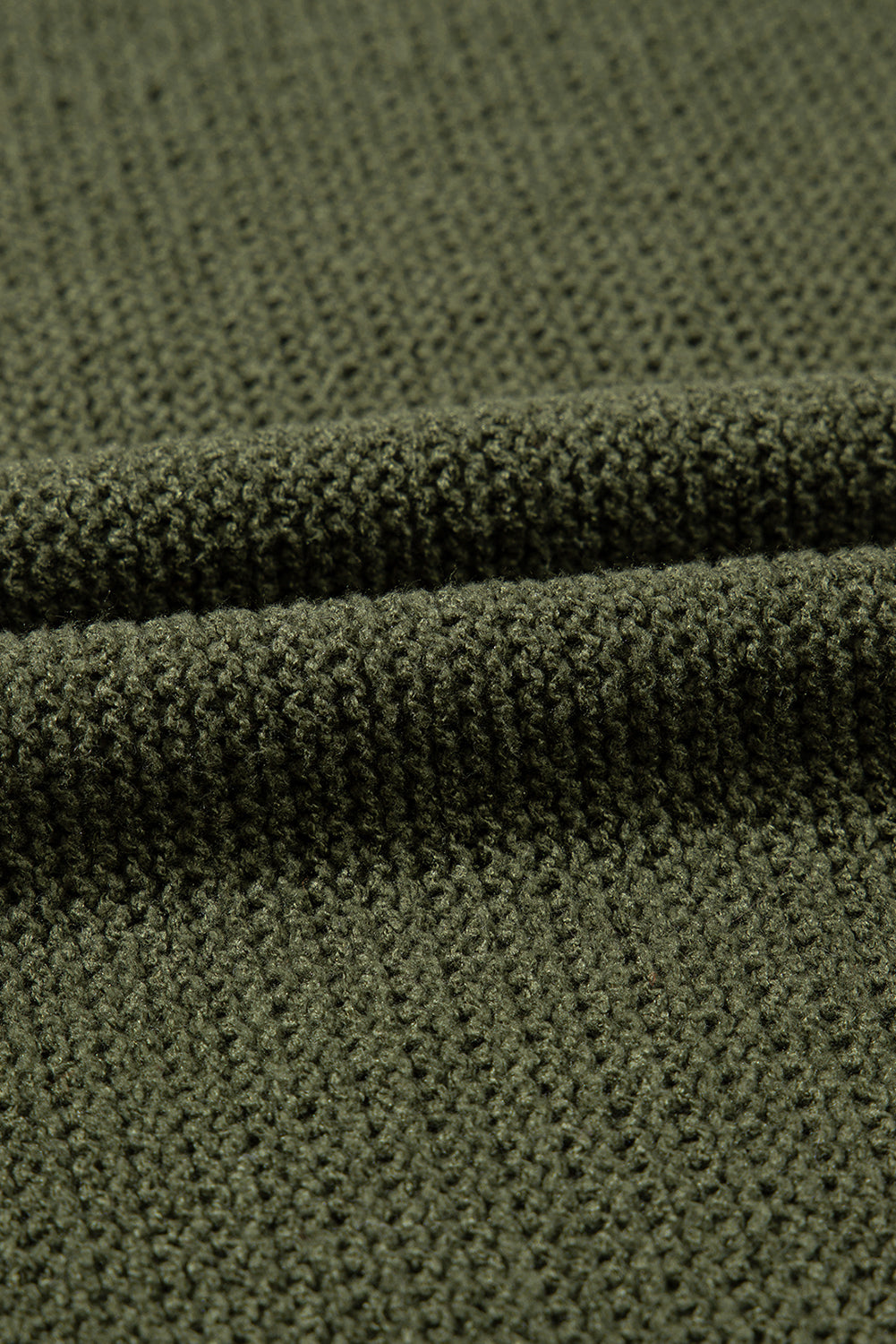 Vineyard Green Chunky Knit Raglan Sleeve Pullover Sweater
