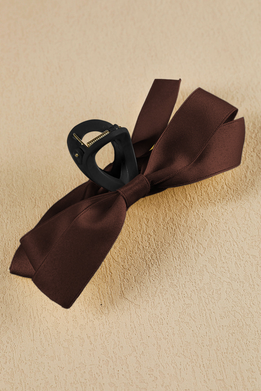 White Bow Decor Large Hair Claw Clip