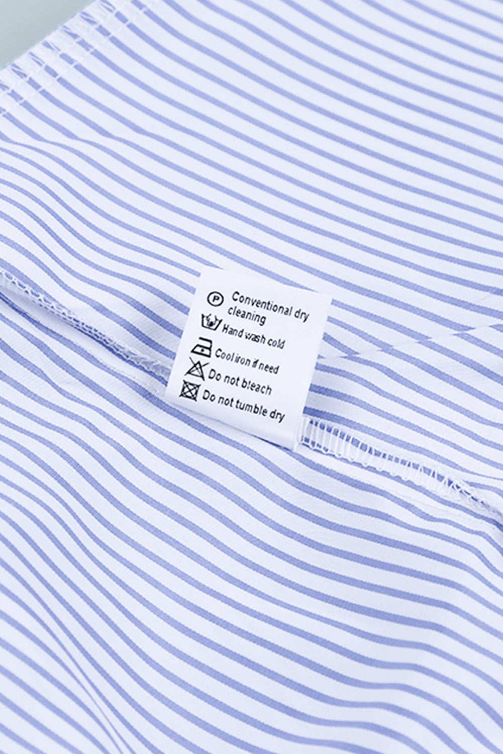 Red Stripe Smocked Cuffed Striped Boyfriend Shirt with Pocket