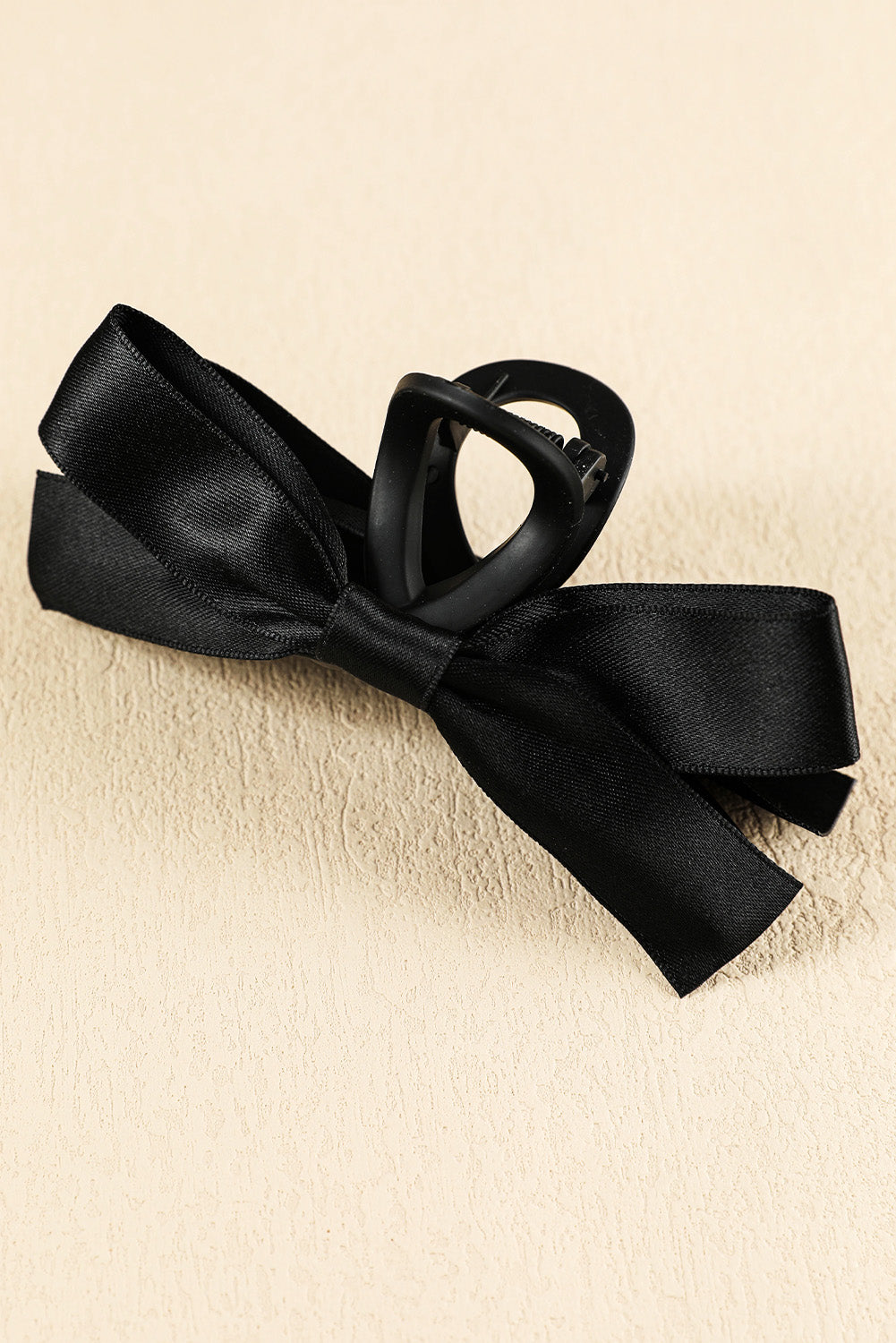 White Bow Decor Large Hair Claw Clip