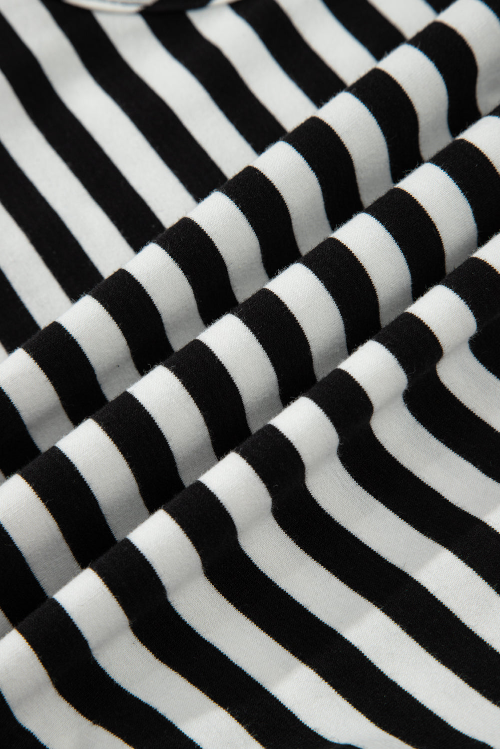 Black Stripe U Neck Sleeveless Loose Fit Mini Dress