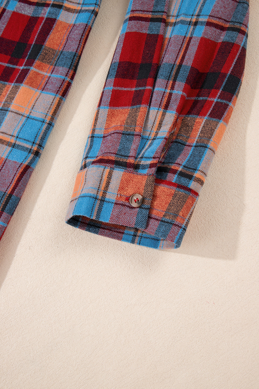 Red Plaid Print Loose Vintage Shirt