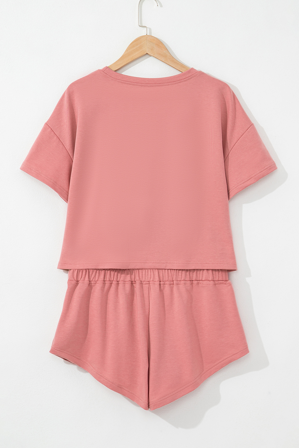 Blossom Bow Crawfish Print T Shirt and High Waist Ruffle Skorts Set