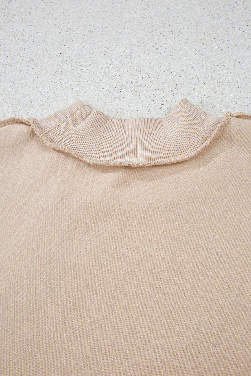 Bright Pink Oversize Blessed Embroidered Mock Neck Sweatshirt