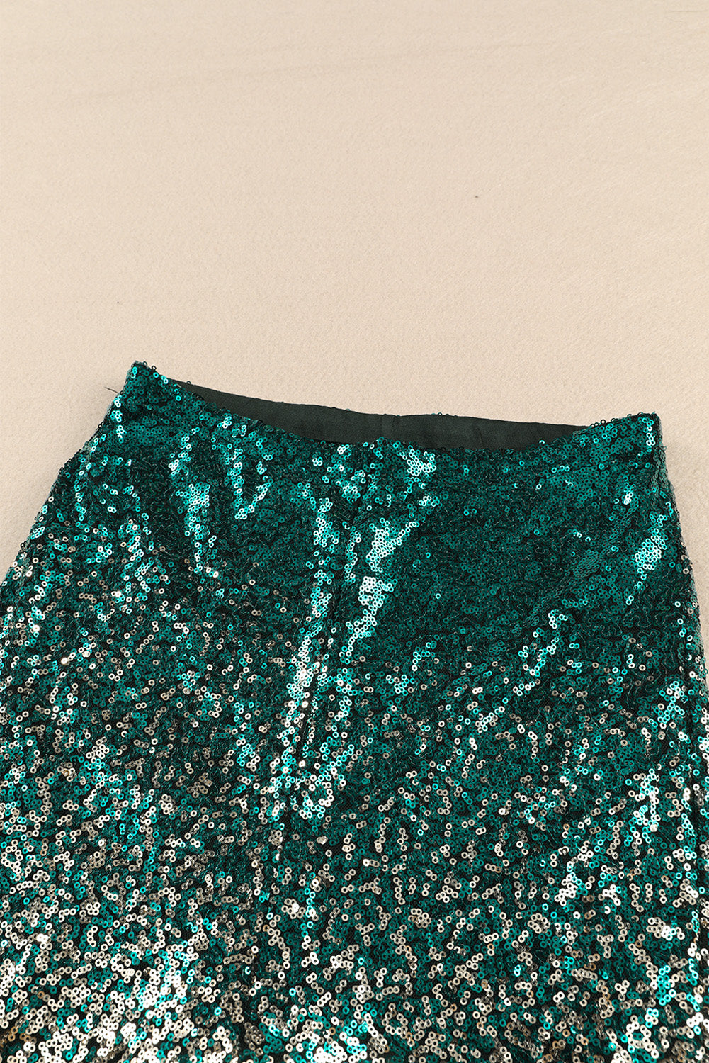 Green Black&Gold Gradient Sequined Pants