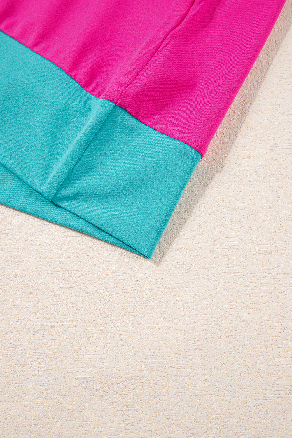 White Color Block Detail Casual Two-piece Set