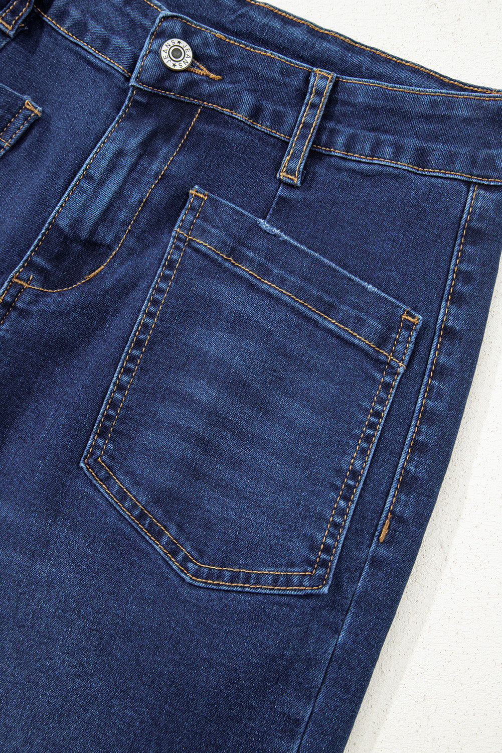 Brown Mimimalist Patch Pocket Womens Shift Jeans